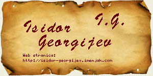 Isidor Georgijev vizit kartica